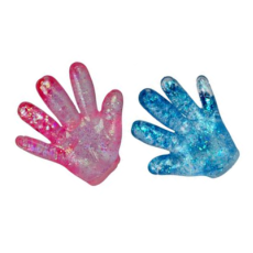 Squeeze Glitter Hand 9cm